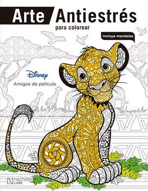 Libro Arte Antiestres Para Colorear Disney Amigos D Original