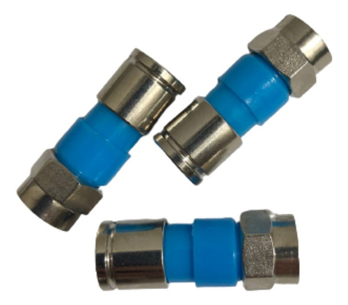 04 Conector De Compressão Rg59 Profissional P/ Cabo Coaxial