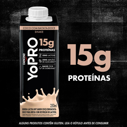 Kit Yopro Coco Com Batata Doce 250ml - 24 Unidades