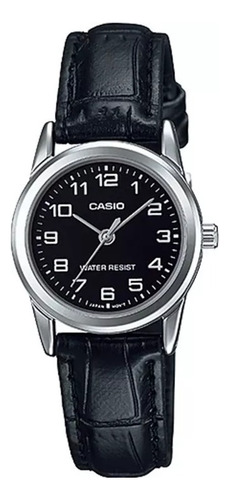 Reloj Casio Dama Ltpv001 1b Mujer Correa Negro
