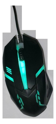 Mouse Optico Gamer Cambio De Color - E Color Negro