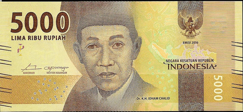 Indonesia 5000 Rupias Año 2016 Sin Circular