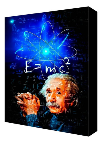 Cuadro Decorativo Albert Einstein A0180b Negro