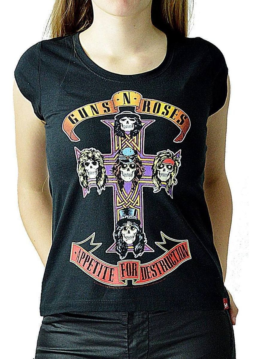 Playeras De Guns And Roses Para Mujer Guns N' Roses Playera Camiseta Blusa Dama Toxic Original | Mercado Libre
