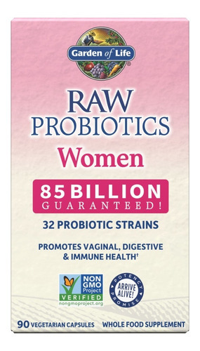 Probiótico Garden Of Life Raw Women, 85 mil millones, 32 cepas