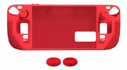 UYIYE Funda con función atril para Steam Deck White Red -  Accesorio protector y fiable con función atril beige/rojo : Videojuegos