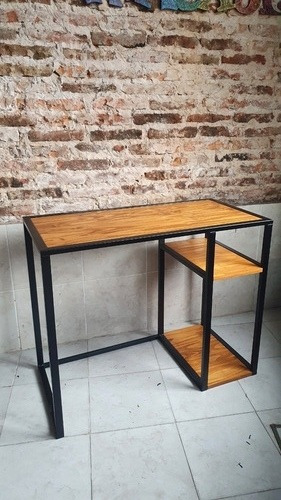 Imagen 8 de 9 de Mesa Escritorio Pc Industrial Hierro Madera Home Office