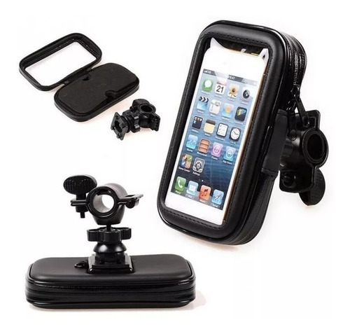 Imagen 8 de 9 de Soporte Porta Celular Moto Bolso Impermeable Estuche Bici