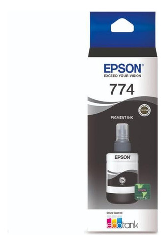 Botella De Tinta Epson Negra Pigmentada T774