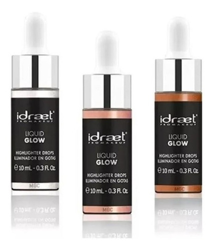 Imagen 2 de 5 de Idraet Maquillaje Iluminador Gotas Liquido Liquid Glow 10gr