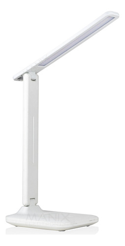 Lámpara De Escritorio Led Táctil Recargable Brazo Plegable Estructura Blanco