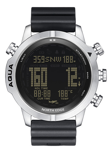 Reloj Digital Compass Sports Con Altímetro Analógico De Acer
