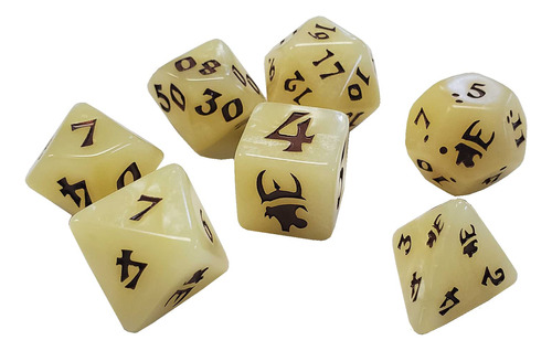 Steve Jackson Games Munchkin Polyhedral Dice Set (tan/brown.