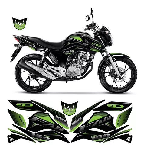 Kit Adesivo Honda Fan Cg 160 2015-20 Família Do Grau Premiu