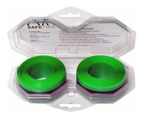 Fita Anti-furo Safetire 35mm Verde P/ Aro 26 27,5 29 O Par