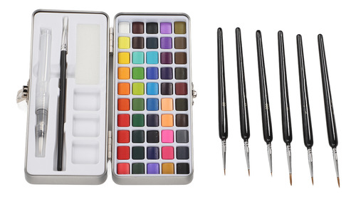 Set De Pintura Para Acuarelas, 50 Colores, Embalaje De Hierr