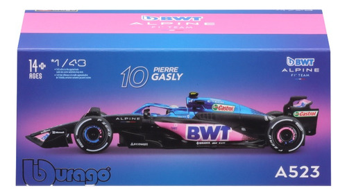 Auto F1 Die Cast 1:43 Bwt Alpine Gasly #10 Caja Acril