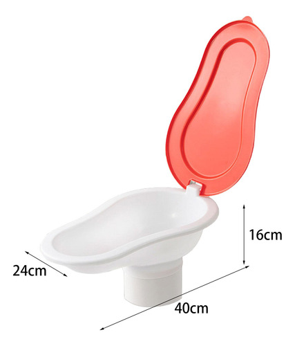 Inodoro Portátil Para Sitio De Construcción, Tapa Roja