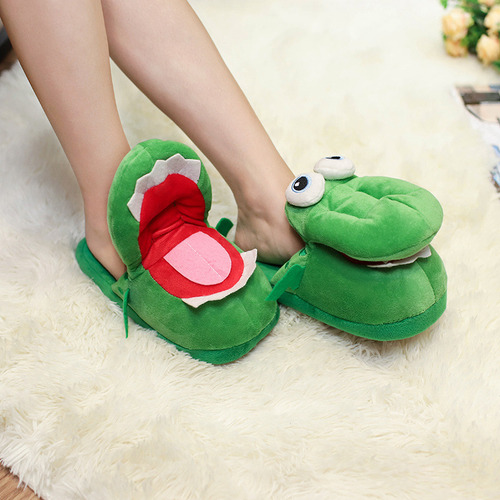 Divertidas Pantuflas Animales, Par De Pantuflas De Algodón