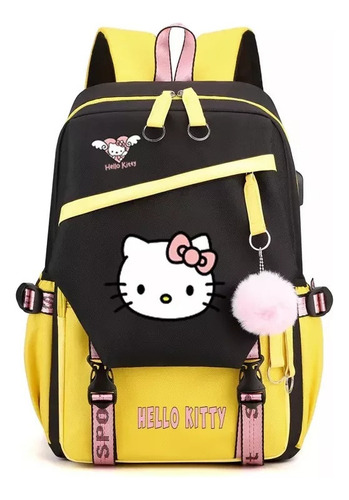 Linda Mochila Escolar De Hello Kitty For Grados 1-6 W