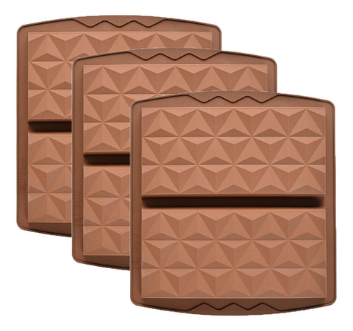 Molde De Silicona Para Barra De Chocolate Profundo Molde Par