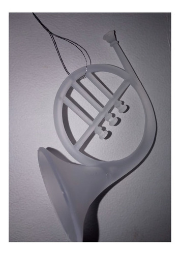 Imagen 3 de 6 de Adorno Navidad Deco Colgante Instrumento Cristal Opaco X10