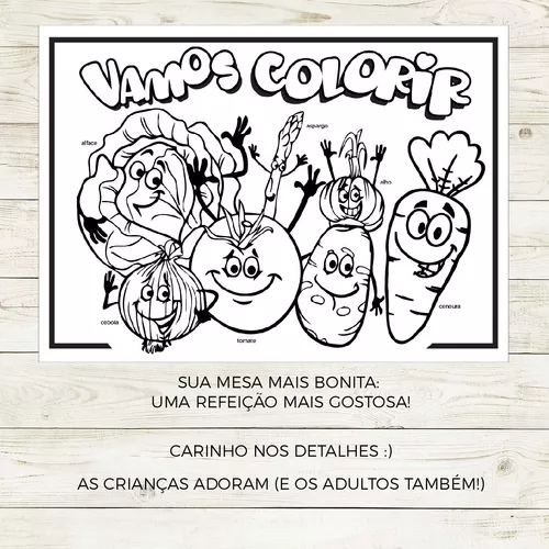 Jogo Americano para Colorir com 4 Canetas - Presente para Criança