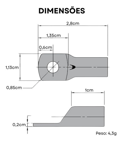 Kit 10 Terminais 16mm Compressão Furo 8,5mm - Intelli