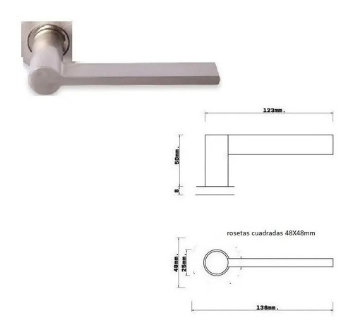 Imagen 2 de 6 de Manija Doble Balancin Aqua Quadra 42294i Bronce Color Inox