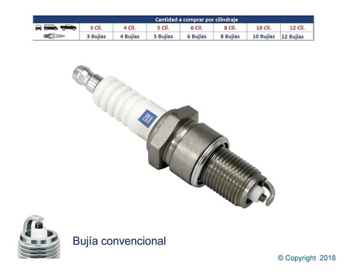 Bujia Original Gm  Sonic Mtr 1.6l Mod 2012 A 2017 ( 1 Pz )