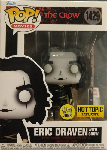 Pop! Movies The Crow #1429: Eric Draven With Crow Ht Glow In
