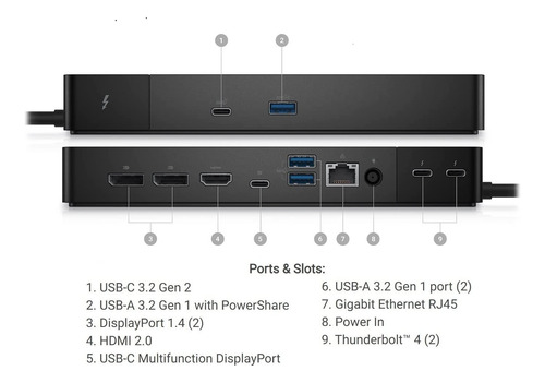Estação De Acoplamento Dell Thunderbolt 4 Dock (wd22tb4) Pre
