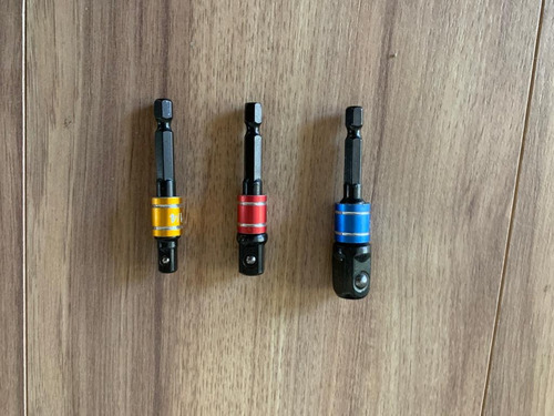 Set Adaptadores Hexagonal Para Atornilladores 1/4 3/8 1/2