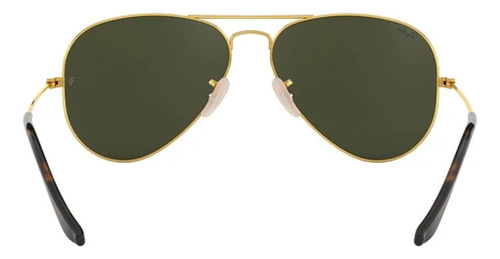 Gafas De Sol Ray-ban Aviador Rb3025 Gold - Lente Verde