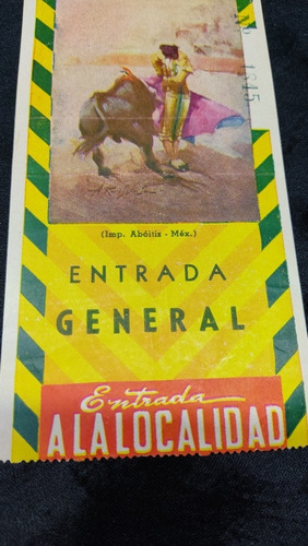 Boleto De Toros Plaza Del Rancho Del Charro Festival Taurino (Usado)