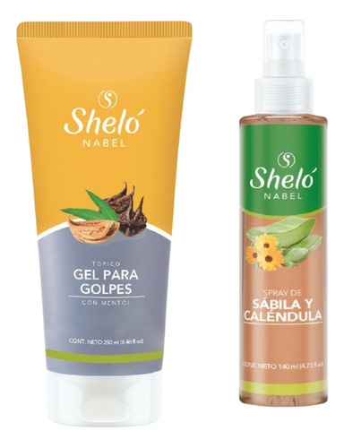 Gel Para Golpes + Spray De Sábila Y Caléndula Shelo