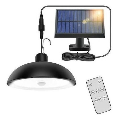  Lampara Colgante Led Panel Solar Con Sensor Luz Y Control