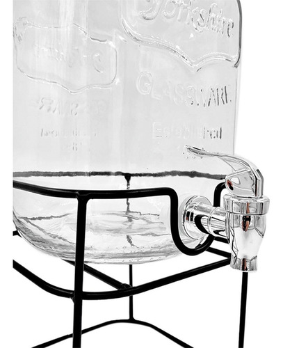 Dispensador De Bebidas Garrafón 5 Lt Con Llave + Base Metal