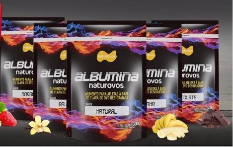 Kit 4 Albumina (escolha Sabor) (500g) Naturovos (total: 2kg)