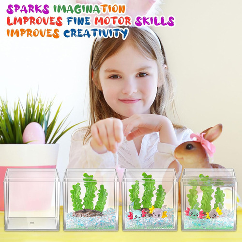 Hydren Axolotl Diy Tank Axolotl Craft Mini Axolotl Figuras A
