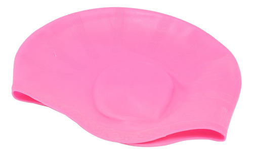 Gorro De Natación De Silicona Protección Para Los Oídos Rosa