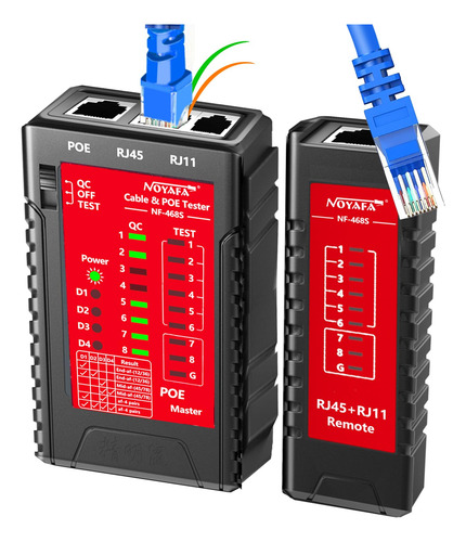 Probador De Cables De Red Zhouce Nf-468s Rj45 Rj11 Rj12 Cat5