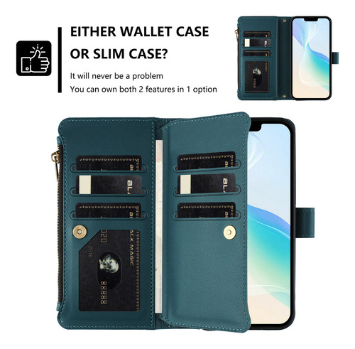 Funda De Piel Con Cierre Tipo Cartera Para Teléfono Inteligente Honor X9 X9a X9b X9c