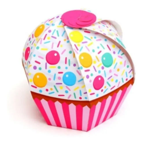 Caja Con Forma De Cupcake / Muffin - Para Imprimir 