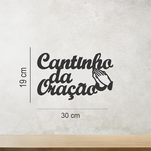 Placa Decorativa Cantinho Da Oração Aplique Mdf