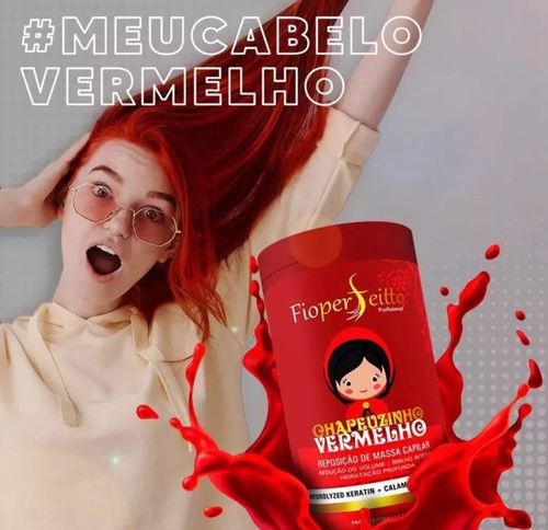 Cabelo Reconstrução Capilar Produto P/ Cabelos Vermelhos 1kg