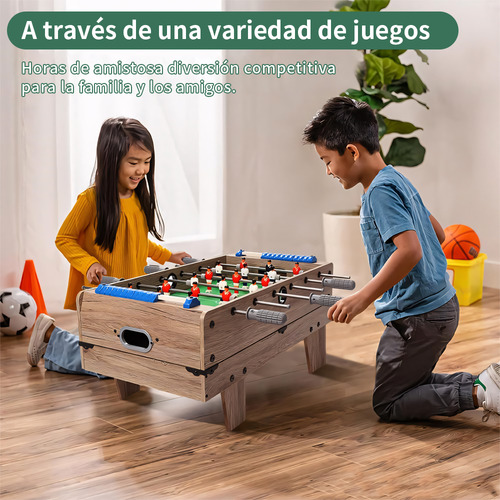 Mesa Múltijuegos 4 En 1 Diseño Portátil Billar Ping Pong Hoc