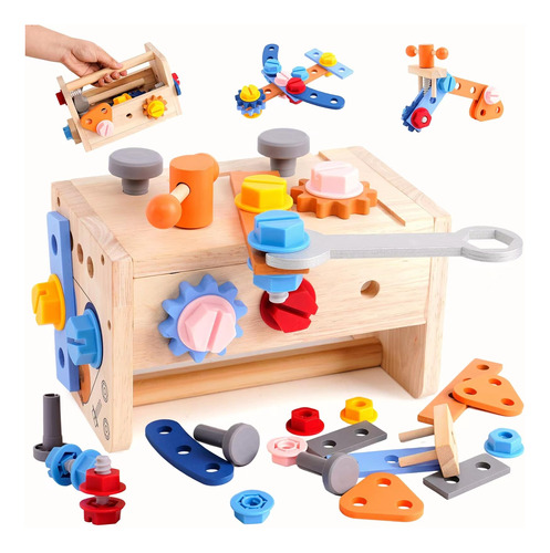 Montessori Stem - Juego De Herramientas De Construccion De M