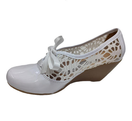 Imagen 5 de 9 de Zapato Malla Tacon 6cm Puente Cómodo Durable J Villegas