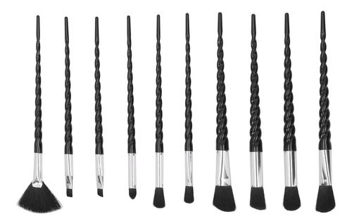 Juego De Brochas De Maquillaje, 10 Piezas